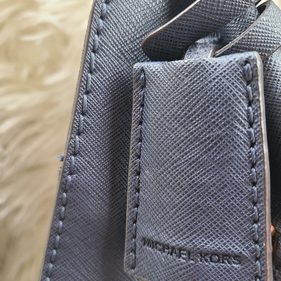 Michael Michael Kors Women's Hamilton Saffiano Leather Medium Satchel, Navy - Picture 10 of 14